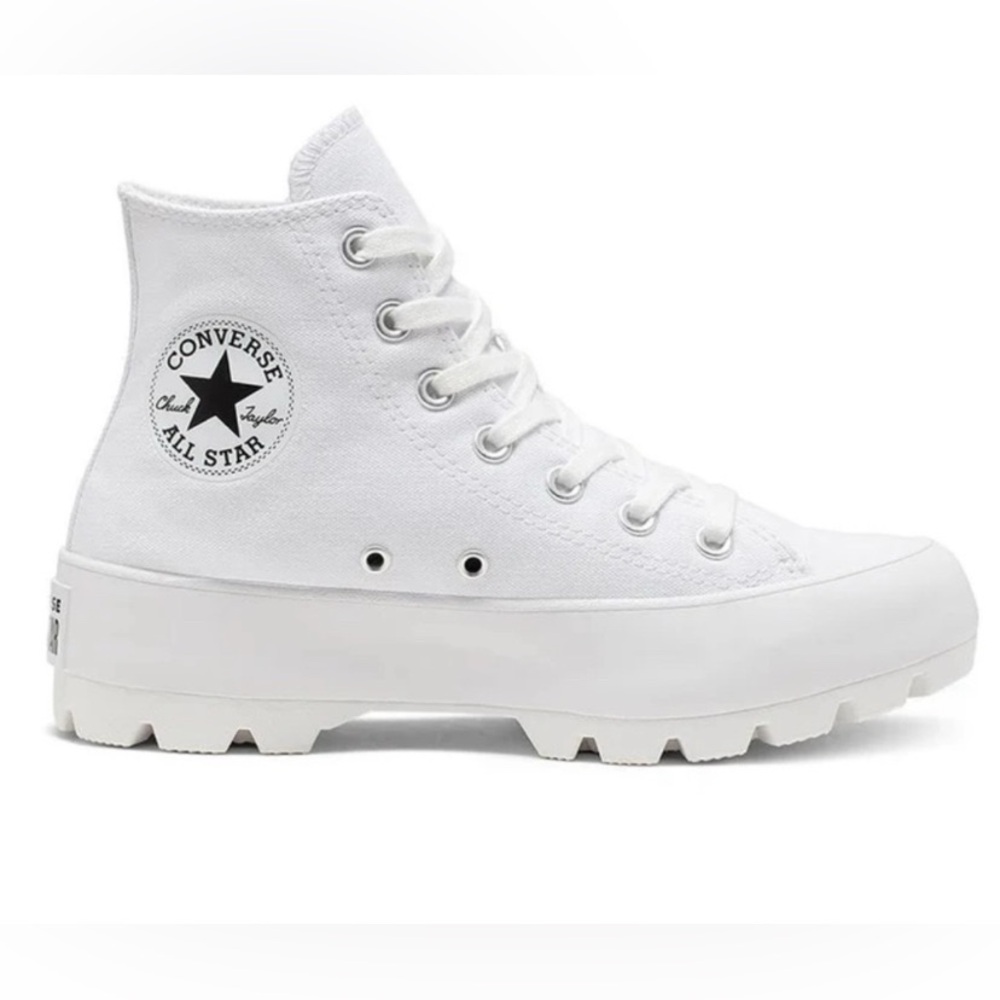 Converse All Star White Platform High-Tops